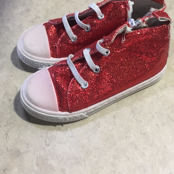 Red sparkly high tops - Picture 2 of 4